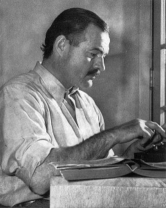 Ernest Hemingway: Public Domain image Wikipedia