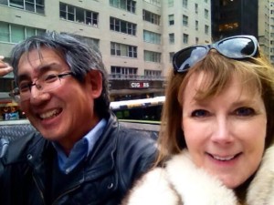 Kathryn and husband Gene took a cold (but fun) bus tour of NYC last Xmas