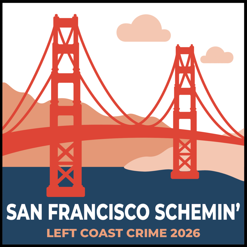 Golden Gate Bridge Logo for San Francisco Schemin' the 2026 Left Coast Crime conference